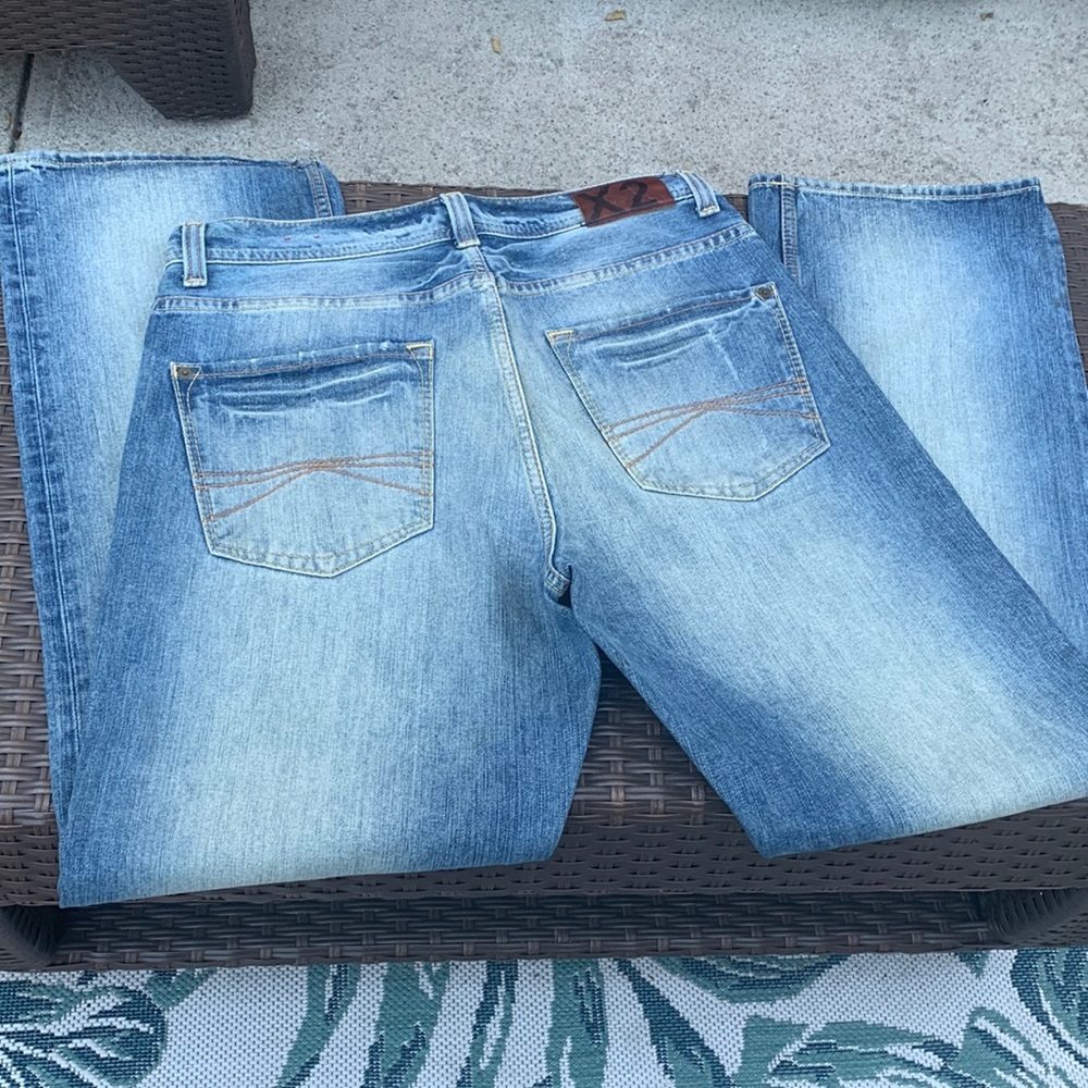 Mens boot cut loose fit jeans